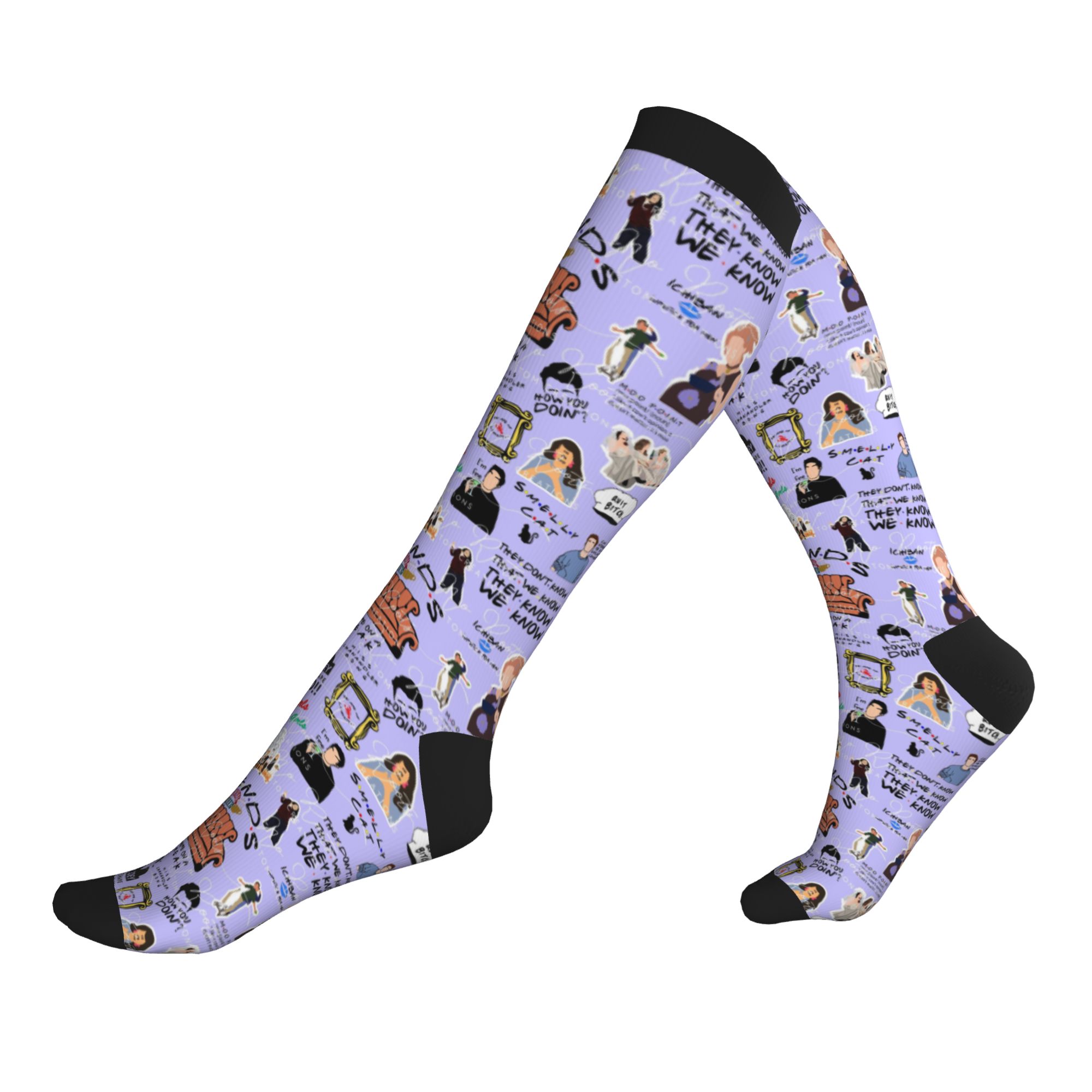 No Show Sock Women - Skarpetki kompresyjne sportowe unisex z nadrukiem