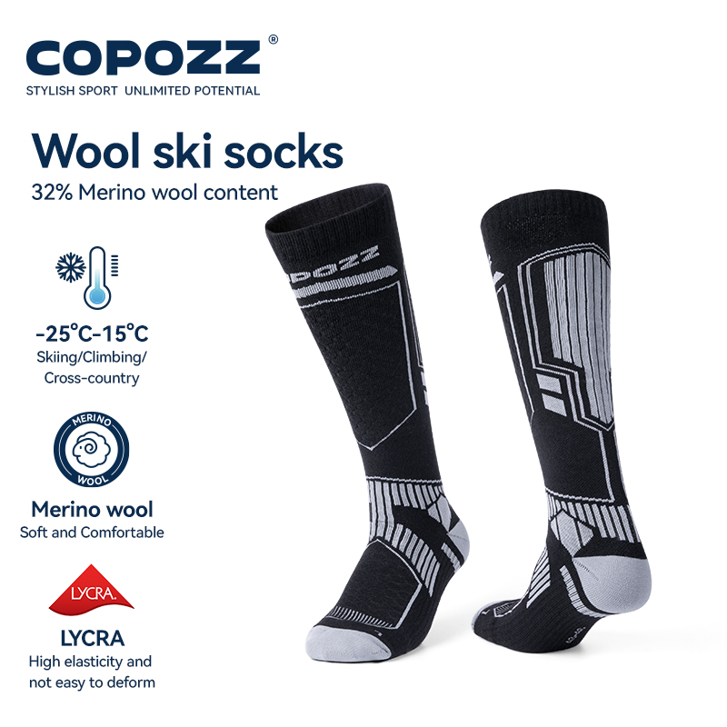 Thermal Sock Winter - Skarpety narciarskie z wełny merino COPOZZ,