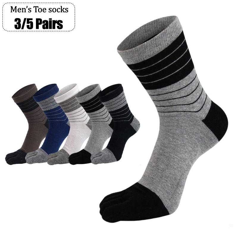 Toe Sock Split - 3/5 Par Męskich Skarpet Pięciopalcowych z