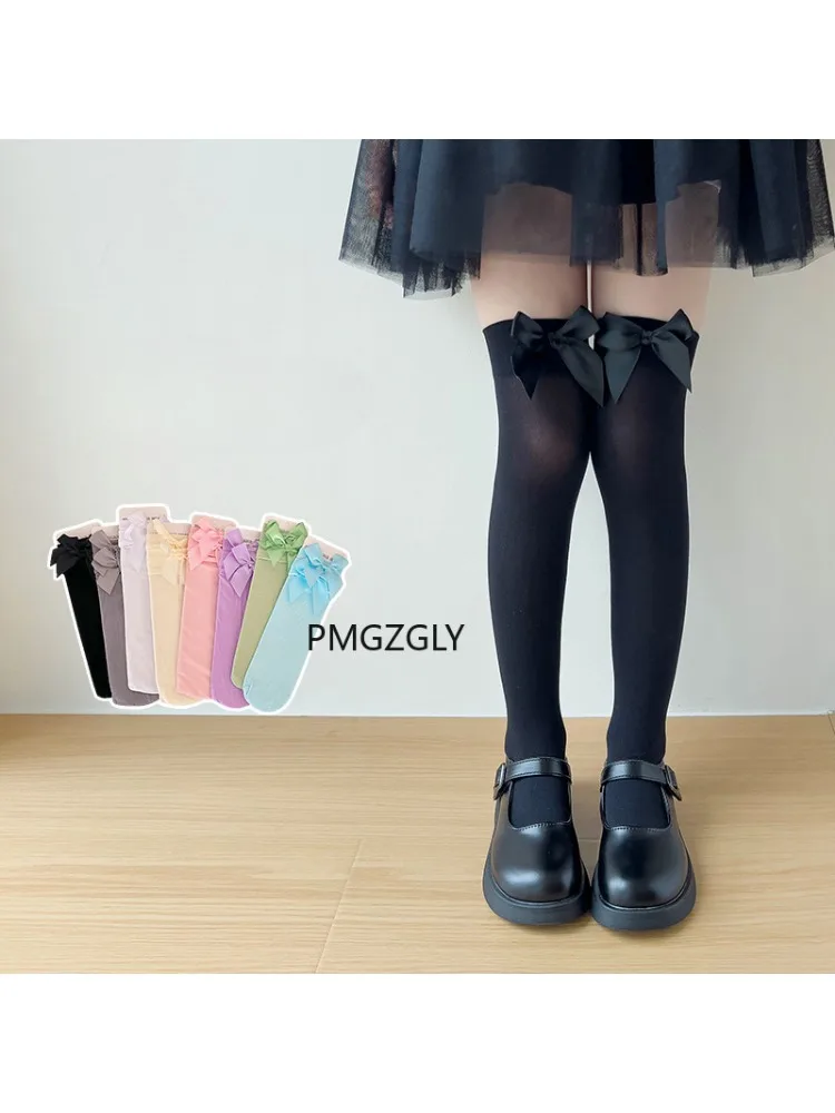 Pończochy dziewczęce * Różowe  – Thigh High Sock Stay Up recenzja i cena