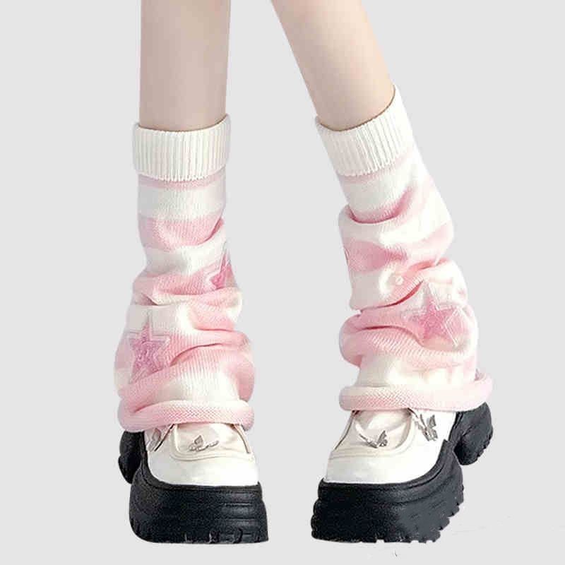 Ocieplacze na nogi w paski Y2K – Boot Sock Slouchy recenzja i cena