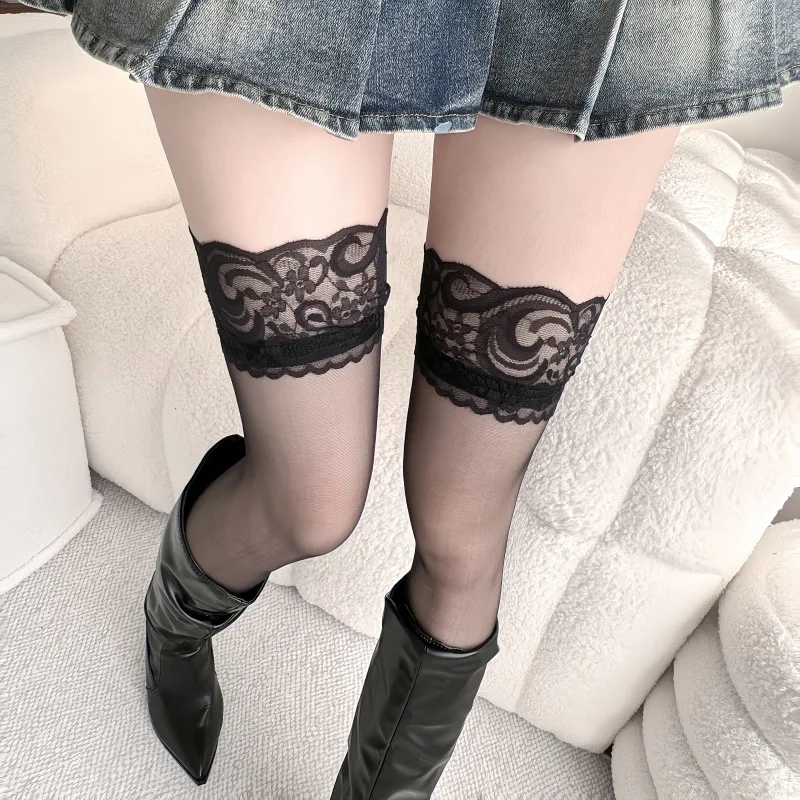Koronkowe pończochy damskie z  – Tights Pantyhose Sheer recenzja i cena