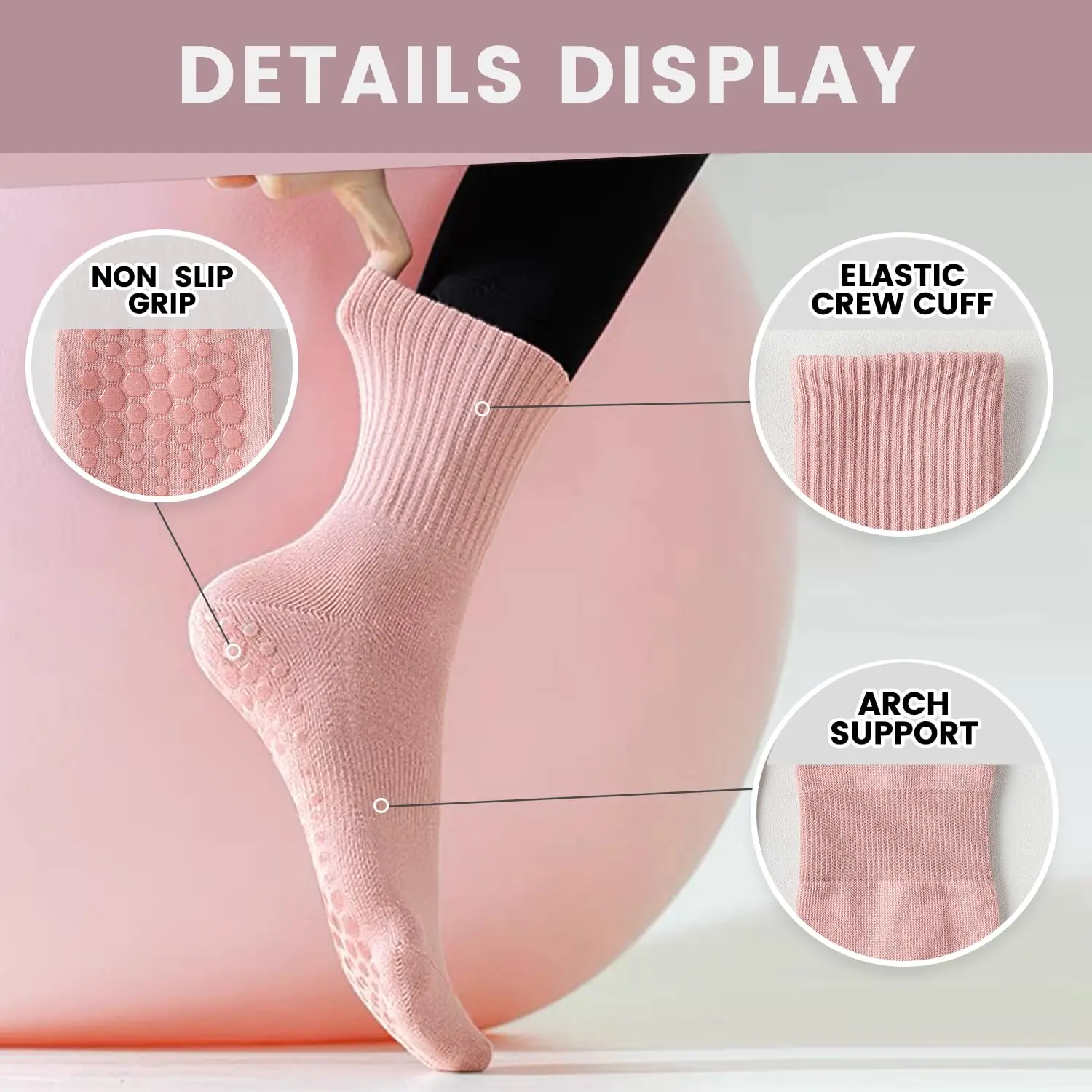4 pary damskich skarpet do jog – Grip Sock Yoga recenzja i cena