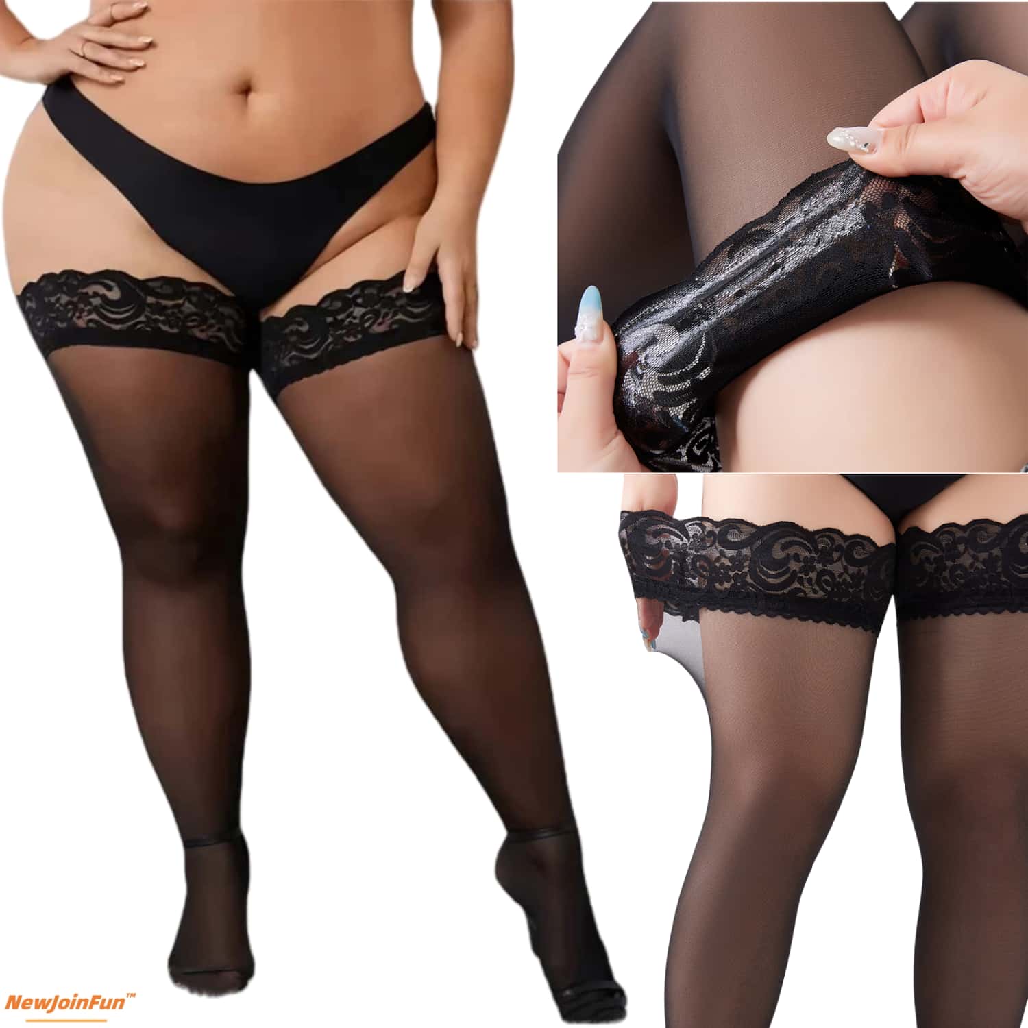 5 par pończoch damskich plus s – Thigh High Sock Stay Up recenzja i cena