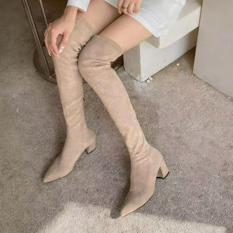 Seksowne damskie kozaki z ostr – Knee High Sock Women recenzja i cena