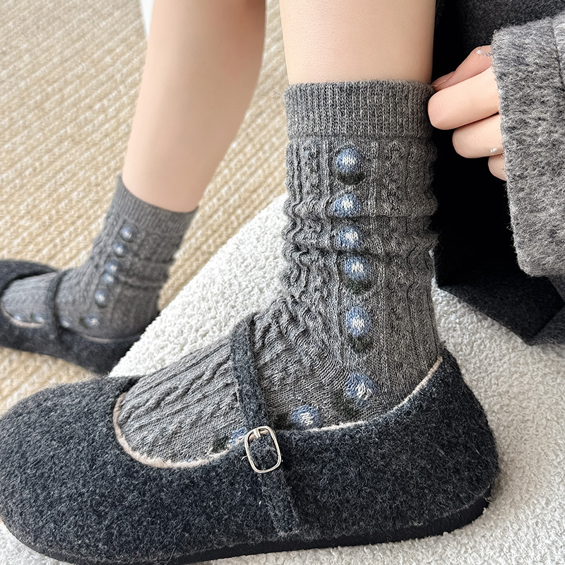 Koreańskie słodkie, kwiatowe,  – Boot Sock Slouchy recenzja i cena